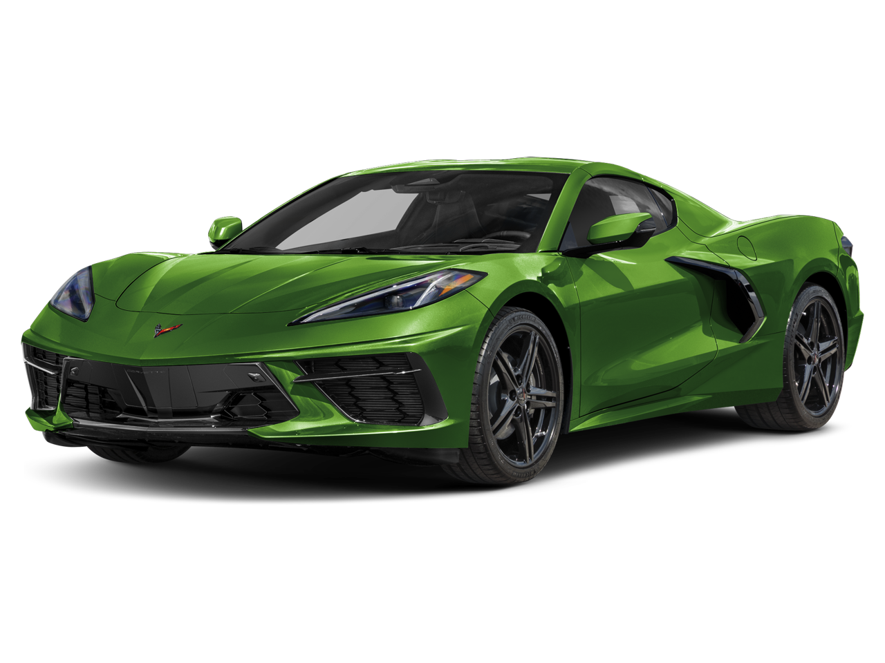 2027 Chevrolet Corvette Stingray 1LT in Blade Silver Metallic — front three-quarter view