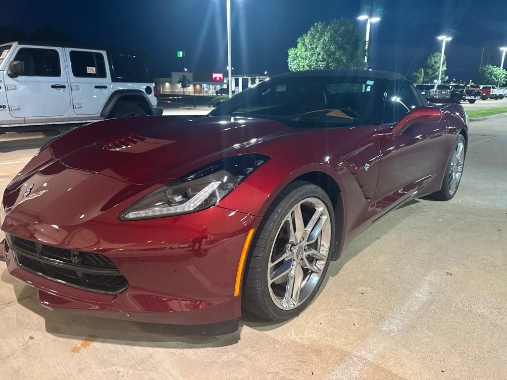 2019 Chevrolet Corvette Stingray Z51 2LT in Long Beach Red Metallic Tintcoat — front three-quarter view