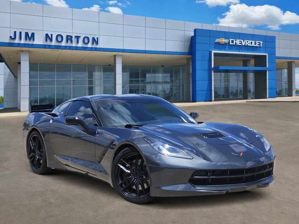 2019 Chevrolet Corvette Stingray Z51 2LT in Watkins Glen Gray Metallic — front three-quarter view