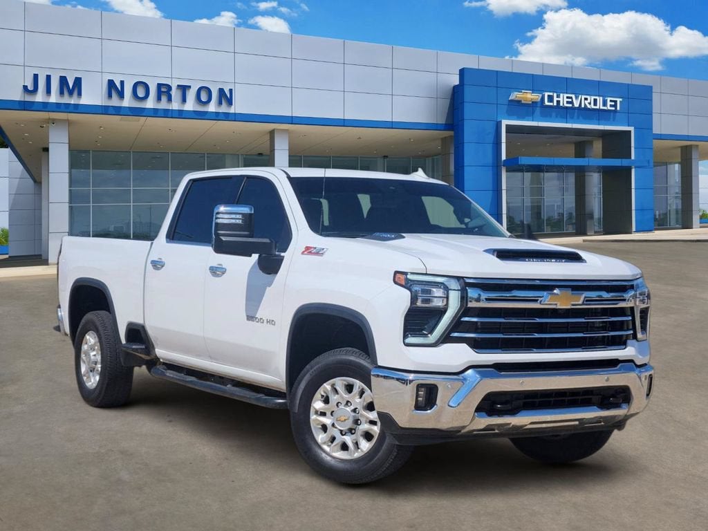 2025 Chevrolet Silverado 2500 HD LTZ in Summit White — front three-quarter view