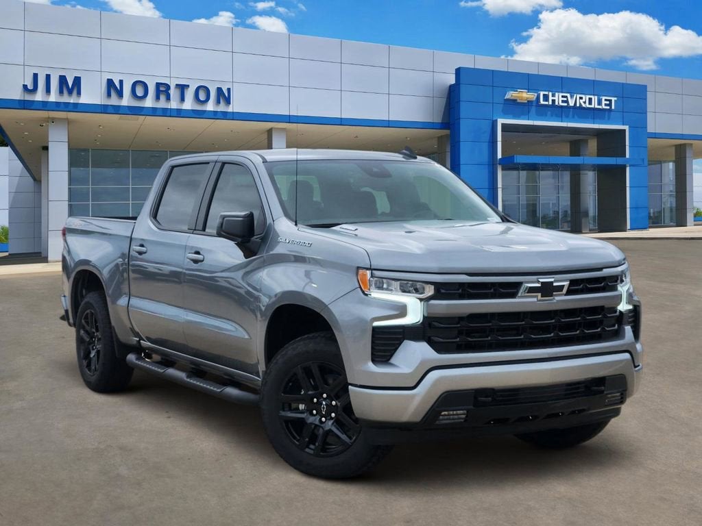 2026 Chevrolet Silverado 1500 RST in Sterling Gray Metallic — front three-quarter view