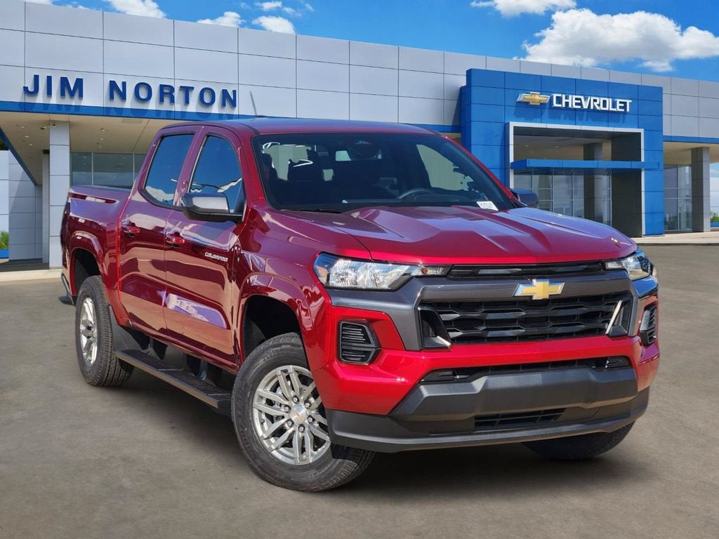 2026 Chevrolet Colorado LT in Radiant Red Tintcoat — front three-quarter view