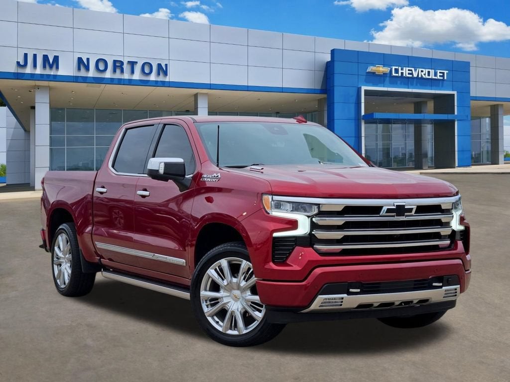 2023 Chevrolet Silverado 1500 High Country in Radiant Red Tintcoat — front three-quarter view