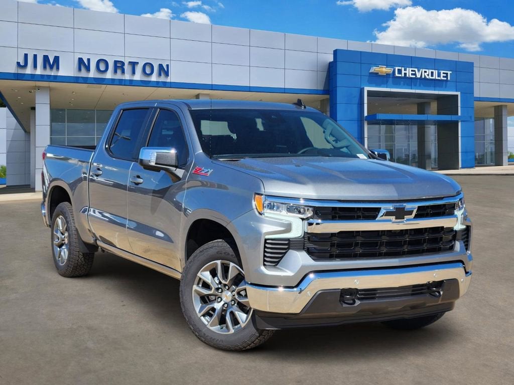 2026 Chevrolet Silverado 1500 LT in Sterling Gray Metallic — front three-quarter view