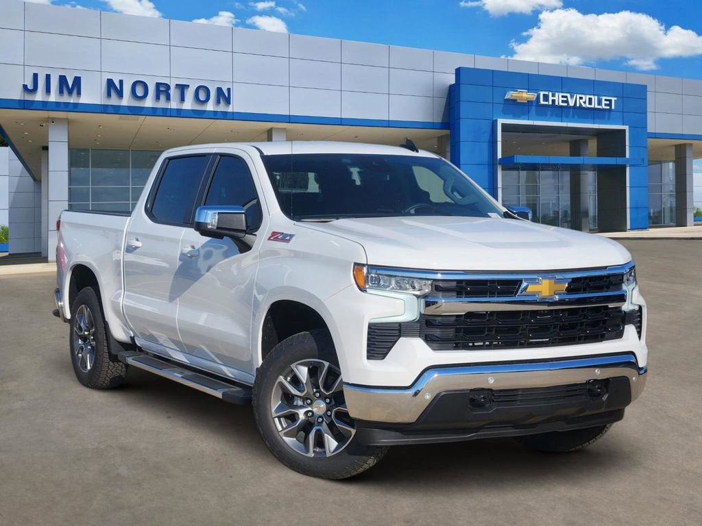 2026 Chevrolet Silverado 1500 LT in Summit White — front three-quarter view
