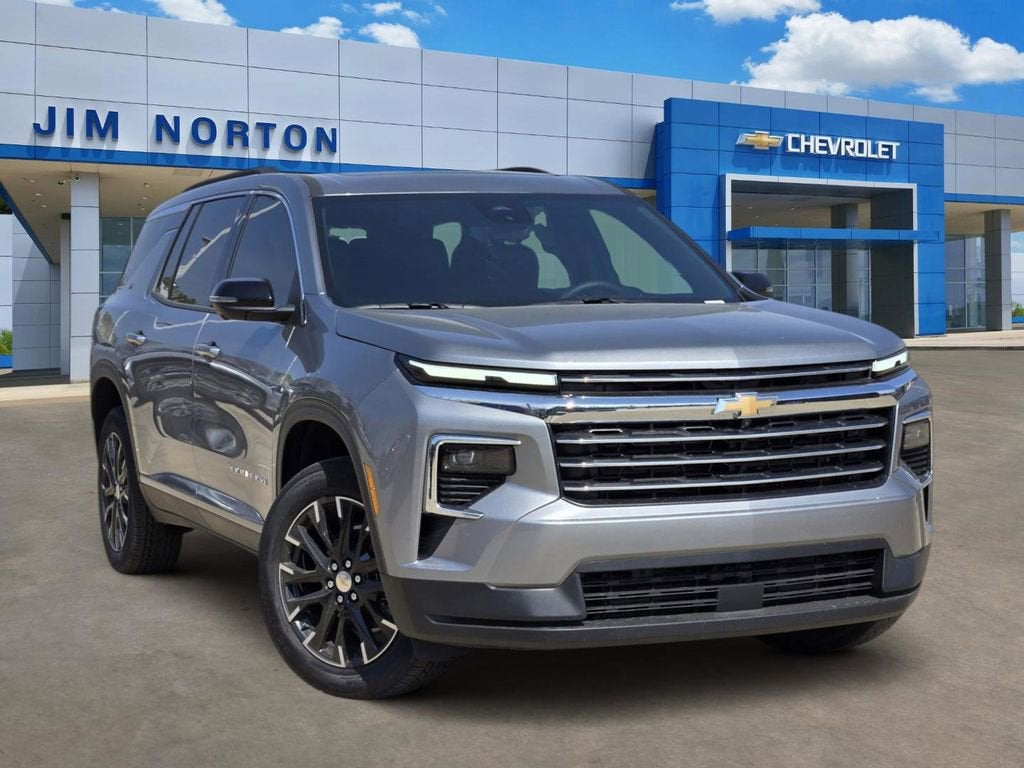 2026 Chevrolet Traverse LT in Sterling Gray Metallic — front three-quarter view