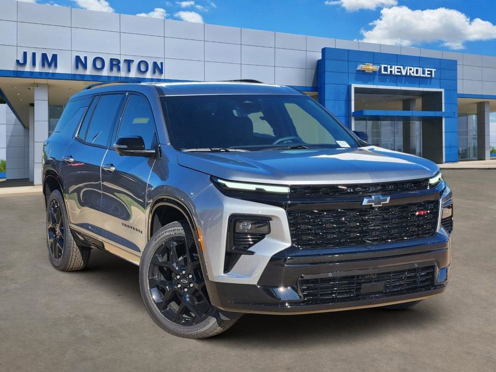 2026 Chevrolet Traverse RS in Sterling Gray Metallic — front three-quarter view