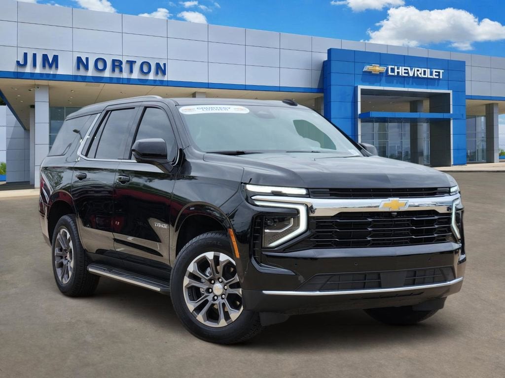 2026 Chevrolet Tahoe LS in Black — front three-quarter view