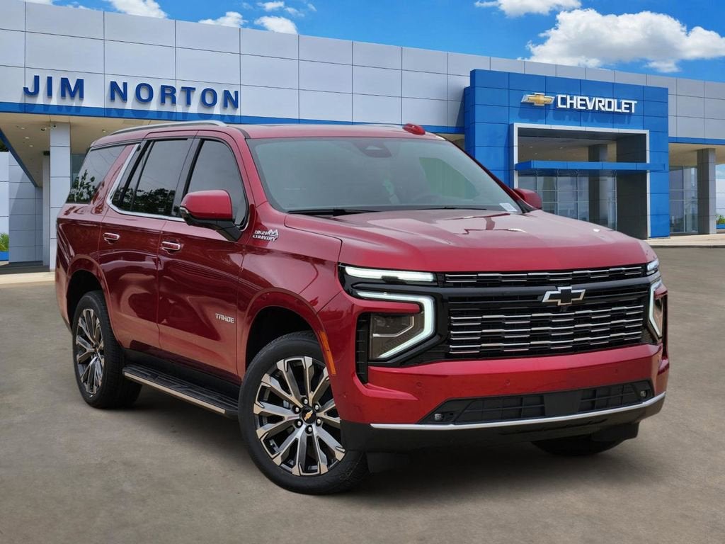2026 Chevrolet Tahoe High Country in Radiant Red Tintcoat — front three-quarter view