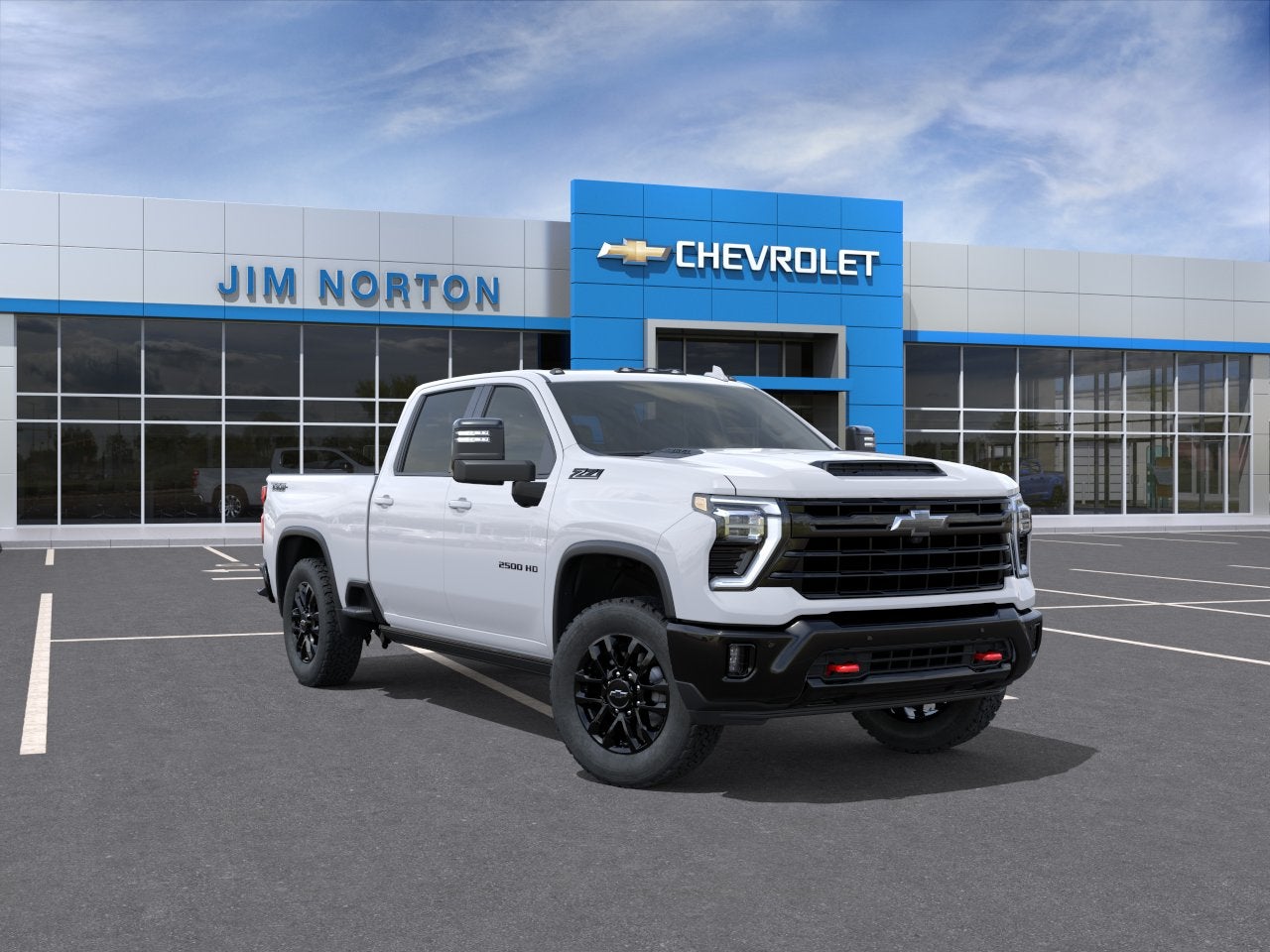 2026 Chevrolet Silverado 2500 HD LTZ in Summit White — front three-quarter view