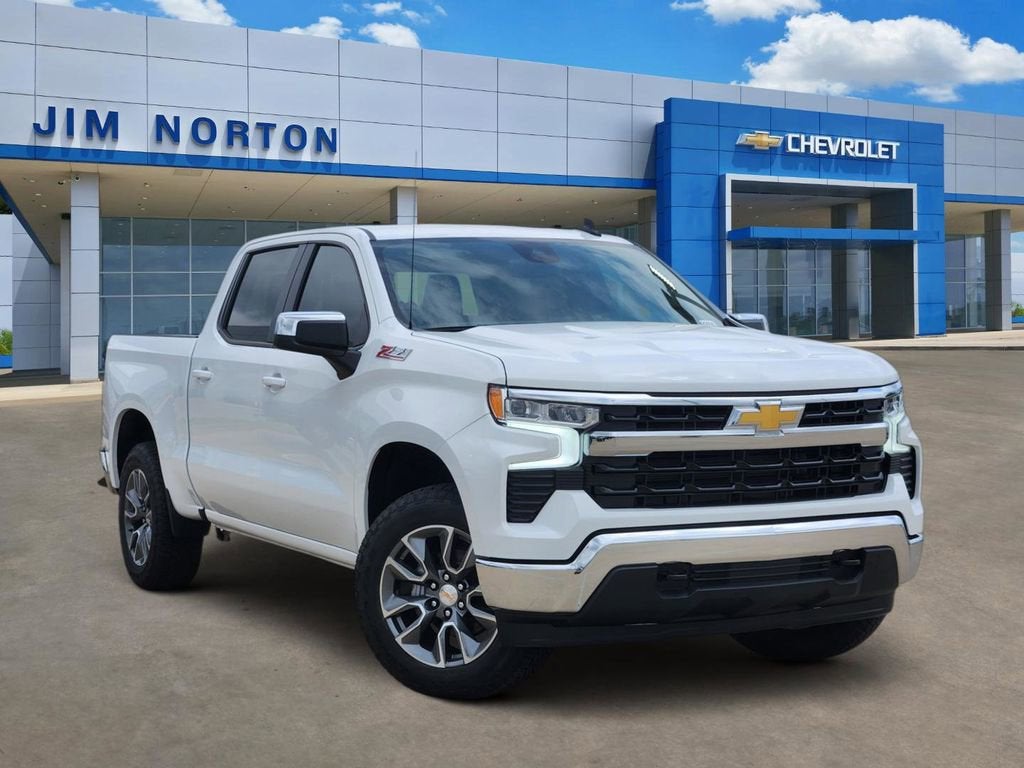 2026 Chevrolet Silverado 1500 LT in Summit White — front three-quarter view