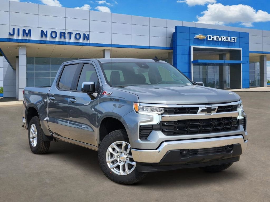 2026 Chevrolet Silverado 1500 LT in Sterling Gray Metallic — front three-quarter view