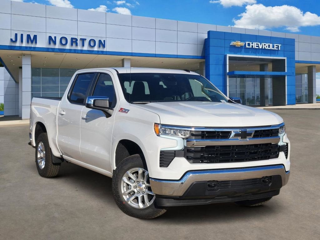 2026 Chevrolet Silverado 1500 LT in Summit White — front three-quarter view