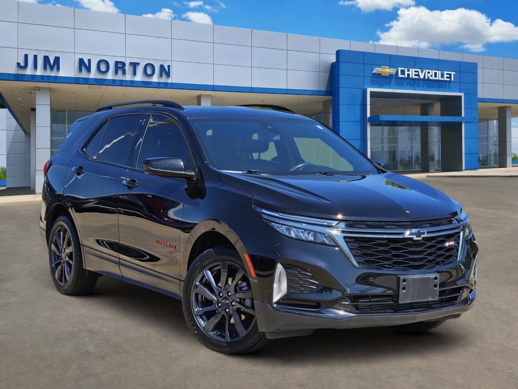 2022 Chevrolet Equinox RS in Mosaic Black Metallic — front three-quarter view