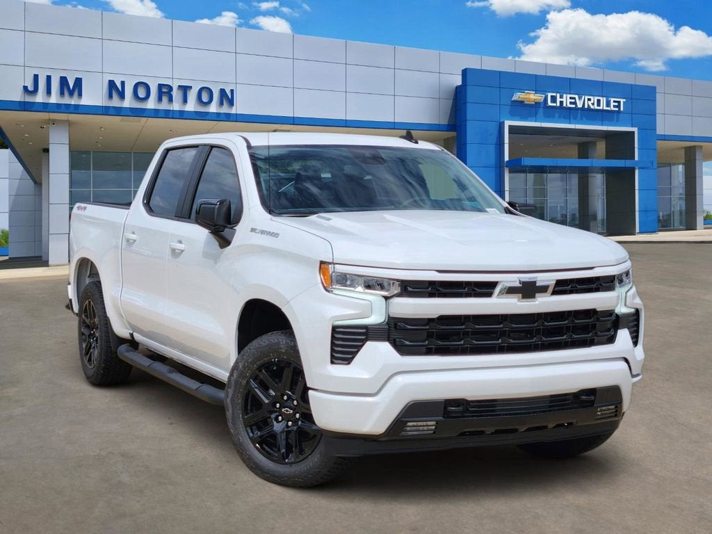 2026 Chevrolet Silverado 1500 RST in Summit White — front three-quarter view