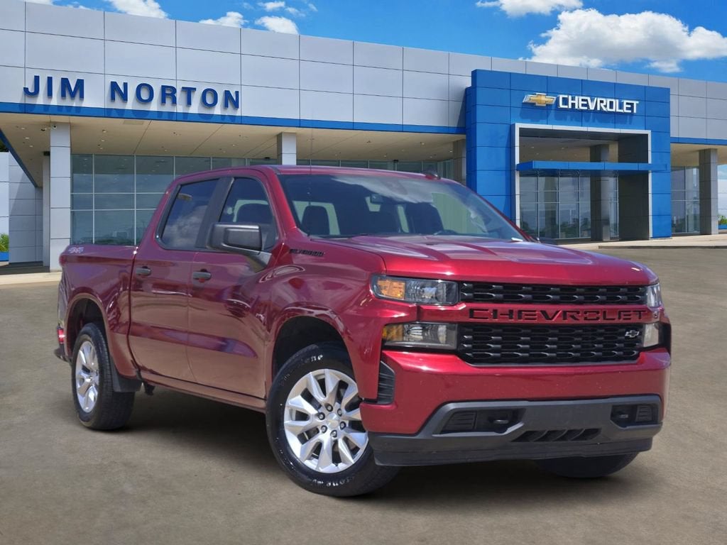 2022 Chevrolet Silverado 1500 LTD Custom in Cherry Red Tintcoat — front three-quarter view