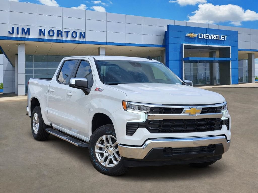 2026 Chevrolet Silverado 1500 LT in Summit White — front three-quarter view