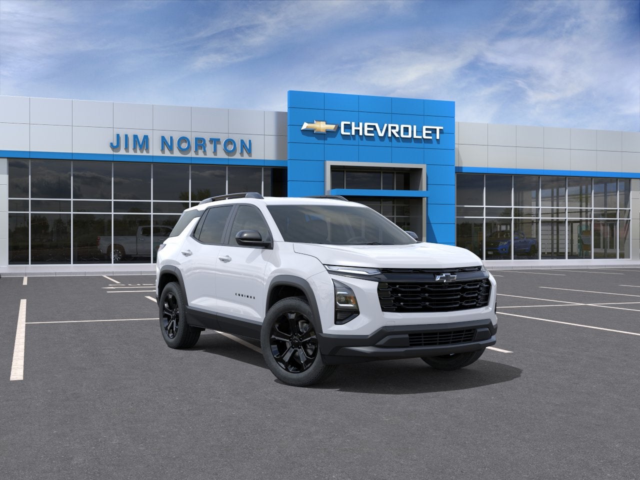 2027 Chevrolet Equinox LT in Summit White — front three-quarter view
