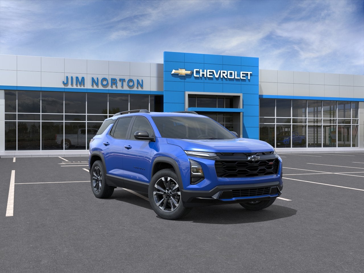 2027 Chevrolet Equinox RS in Reef Blue Metallic — front three-quarter view