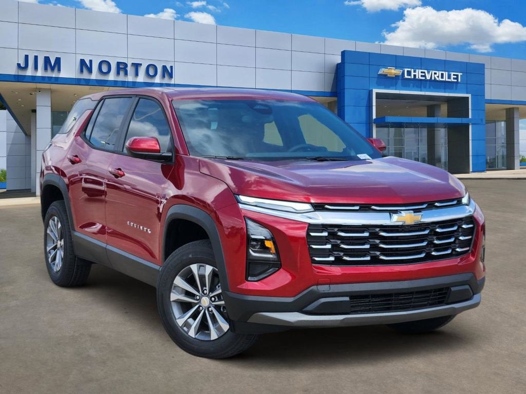 2026 Chevrolet Equinox LT in Radiant Red Tintcoat — front three-quarter view