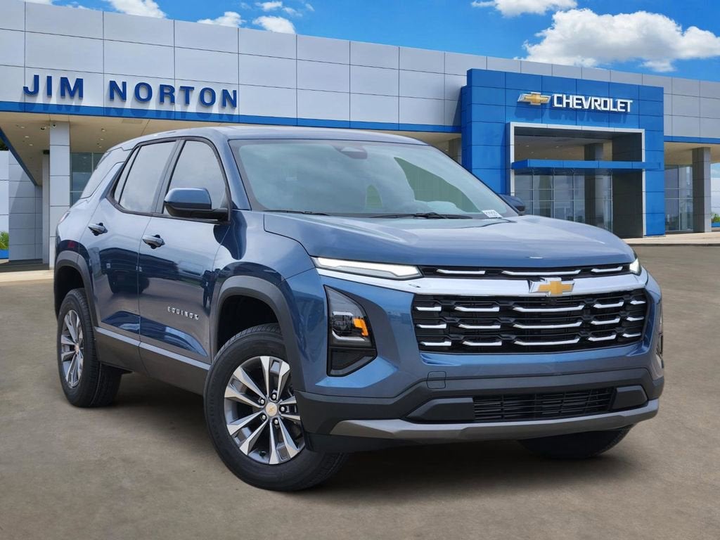2026 Chevrolet Equinox LT in Lakeshore Blue Metallic — front three-quarter view