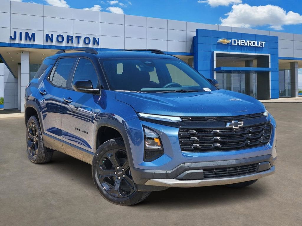 2026 Chevrolet Equinox LT in Lakeshore Blue Metallic — front three-quarter view
