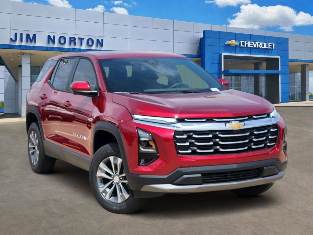 2026 Chevrolet Equinox LT in Radiant Red Tintcoat — front three-quarter view
