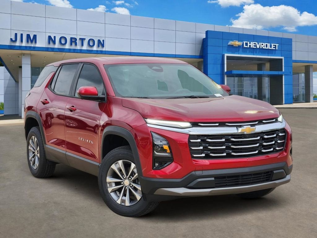 2026 Chevrolet Equinox LT in Radiant Red Tintcoat — front three-quarter view