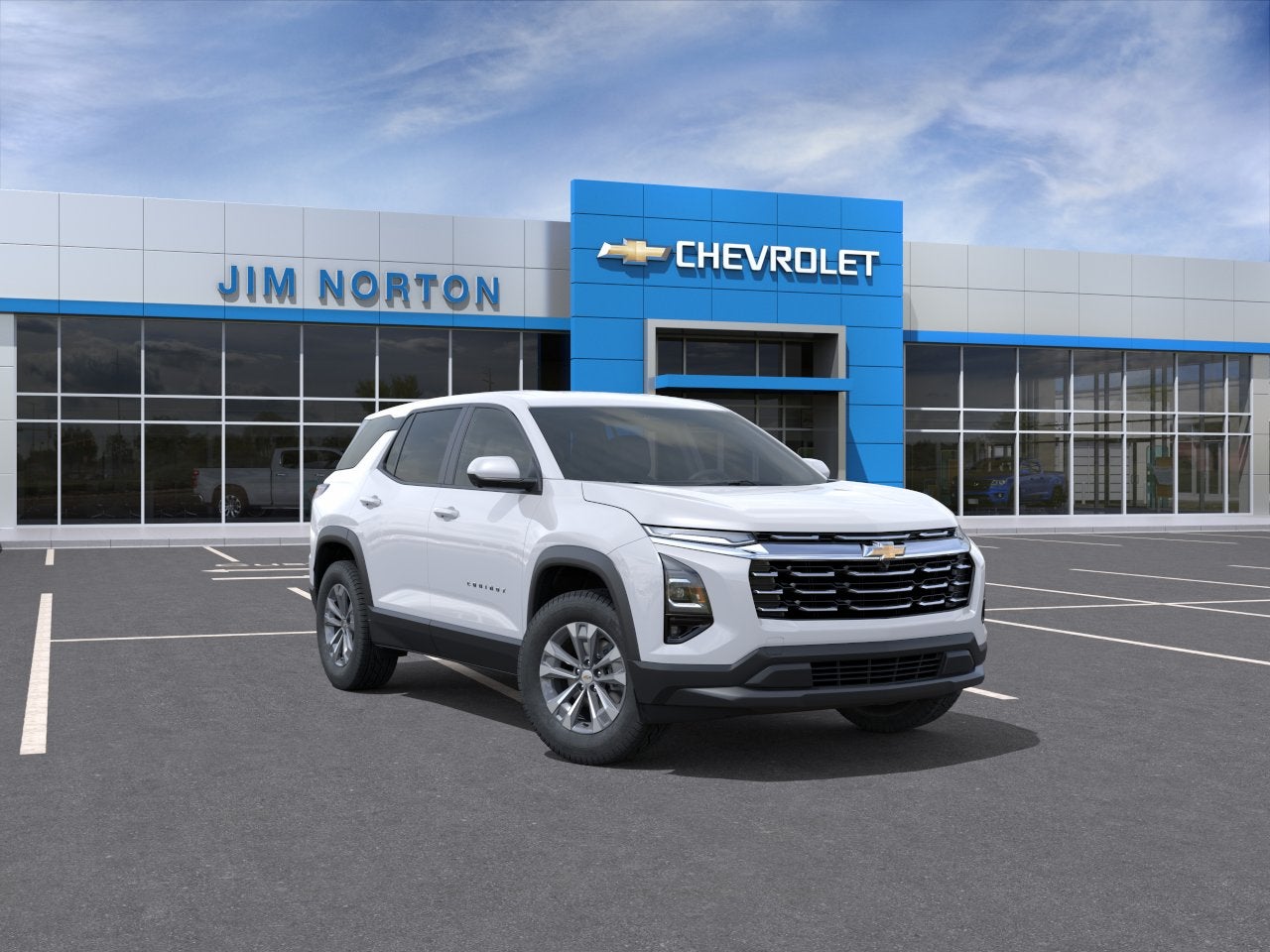 2026 Chevrolet Equinox LT in Summit White — front three-quarter view