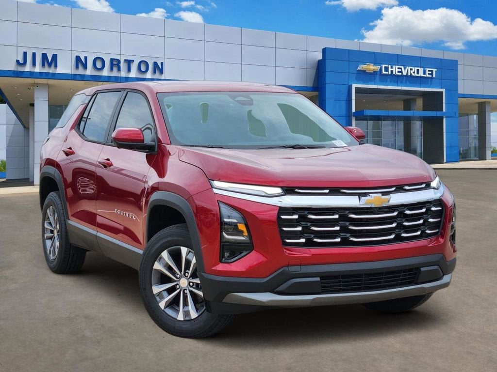 2026 Chevrolet Equinox LT in Radiant Red Tintcoat — front three-quarter view