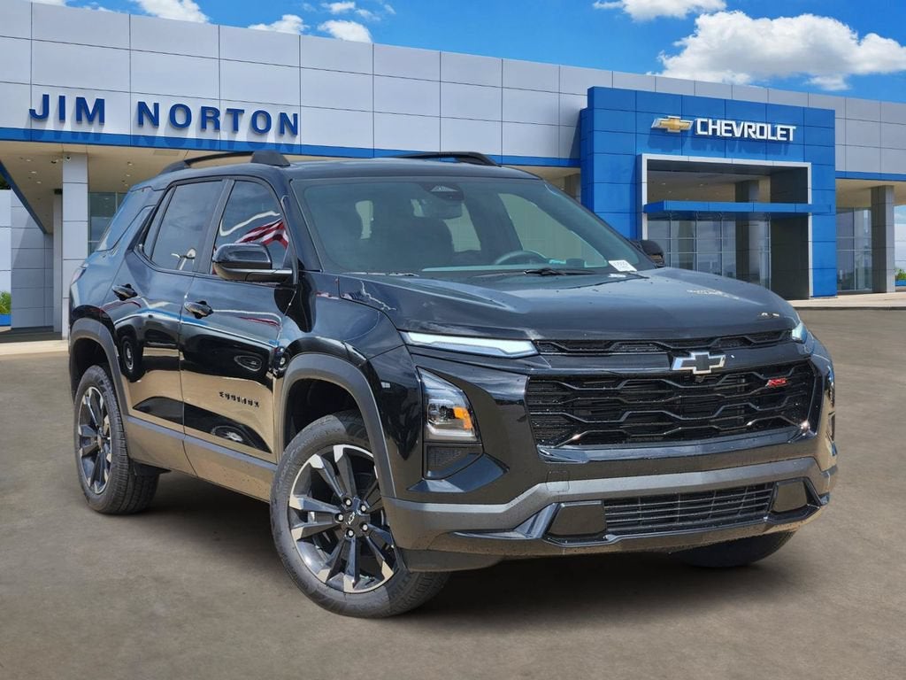 2026 Chevrolet Equinox RS in Mosaic Black Metallic — front three-quarter view