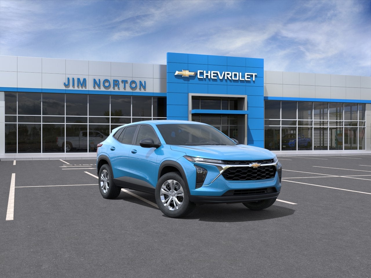 2026 Chevrolet Trax LS in Marina Blue Metallic — front three-quarter view