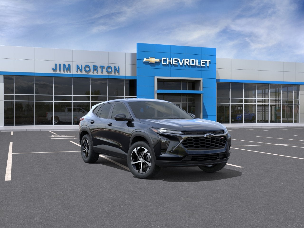 2026 Chevrolet Trax 1RS in Mosaic Black Metallic — front three-quarter view