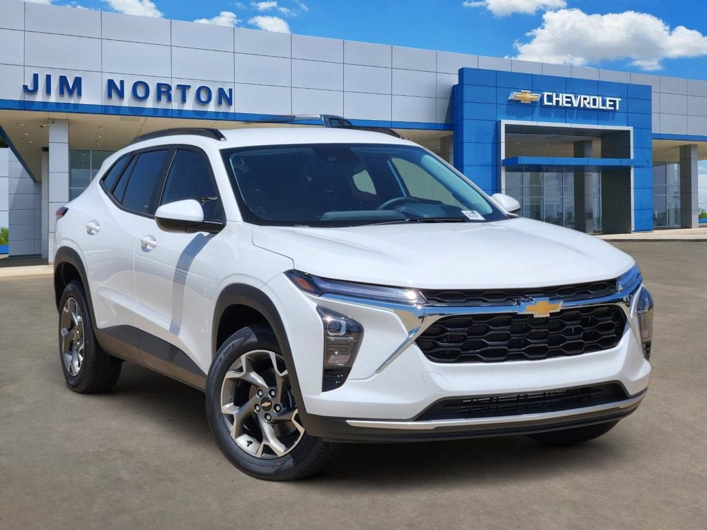 2026 Chevrolet Trax LT in Summit White — front three-quarter view