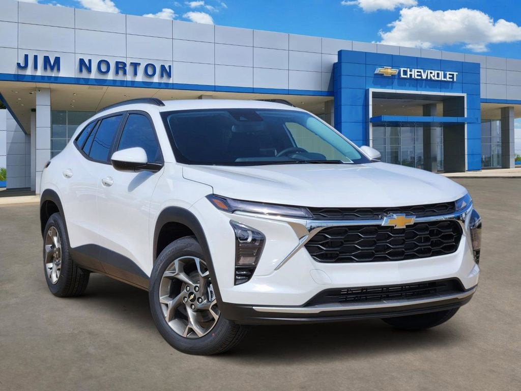 2026 Chevrolet Trax LT in Summit White — front three-quarter view