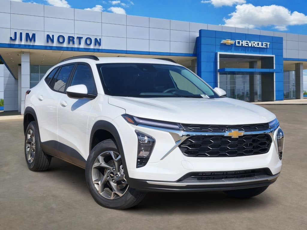 2026 Chevrolet Trax LT in Summit White — front three-quarter view