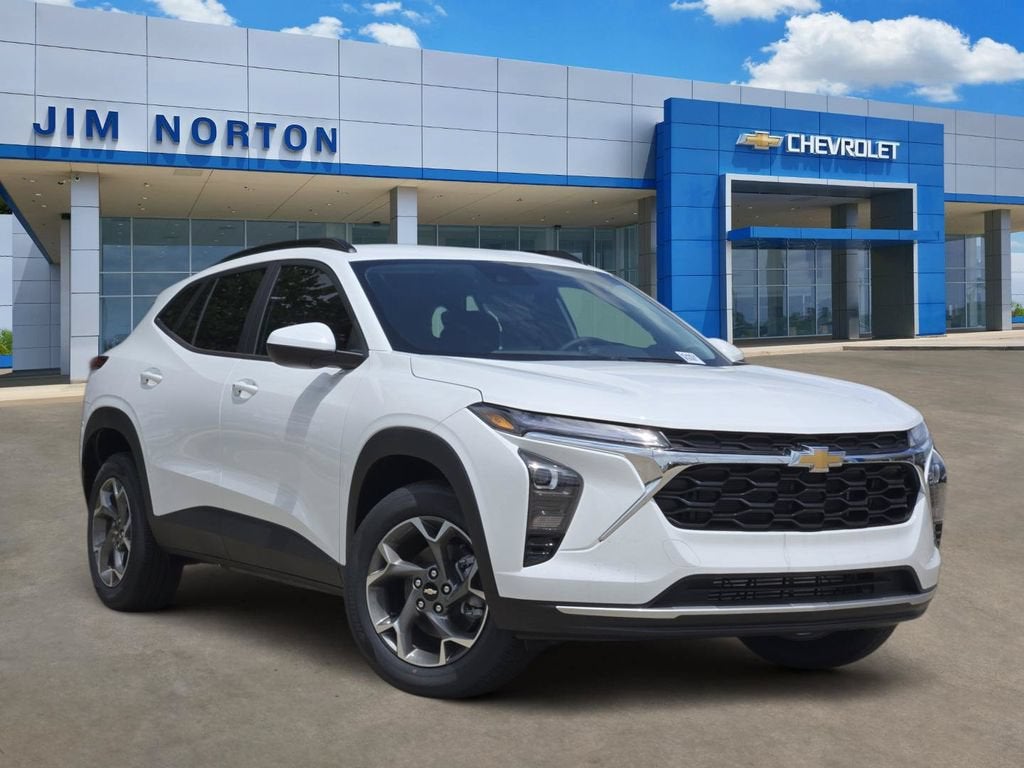 2026 Chevrolet Trax LT in Summit White — front three-quarter view