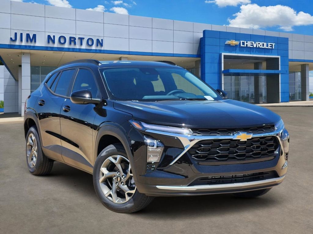 2026 Chevrolet Trax LT in Mosaic Black Metallic — front three-quarter view