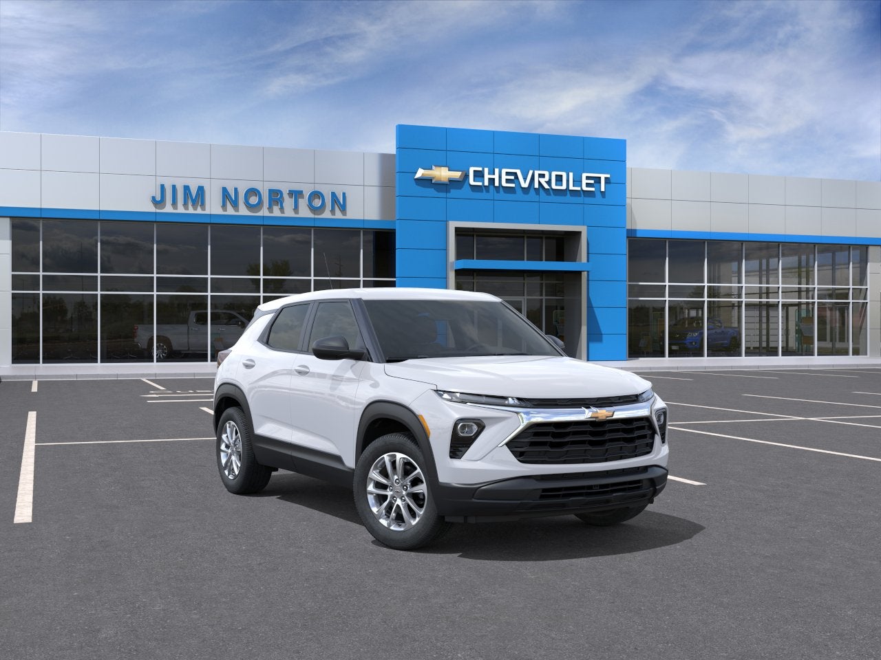 2026 Chevrolet Trailblazer LS in Summit White — front three-quarter view