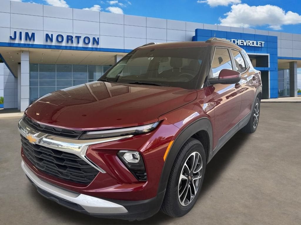 2024 Chevrolet Trailblazer LT in Crimson Metallic — front three-quarter view